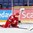 HELSINKI, FINLAND - DECEMBER 29: Danil Bokun #24 of Belarus looks on as the puck finds the back of the Belarussian goal during preliminary round action against Russia at the 2016 IIHF World Junior Championship. (Photo by Andre Ringuette/HHOF-IIHF Images)


